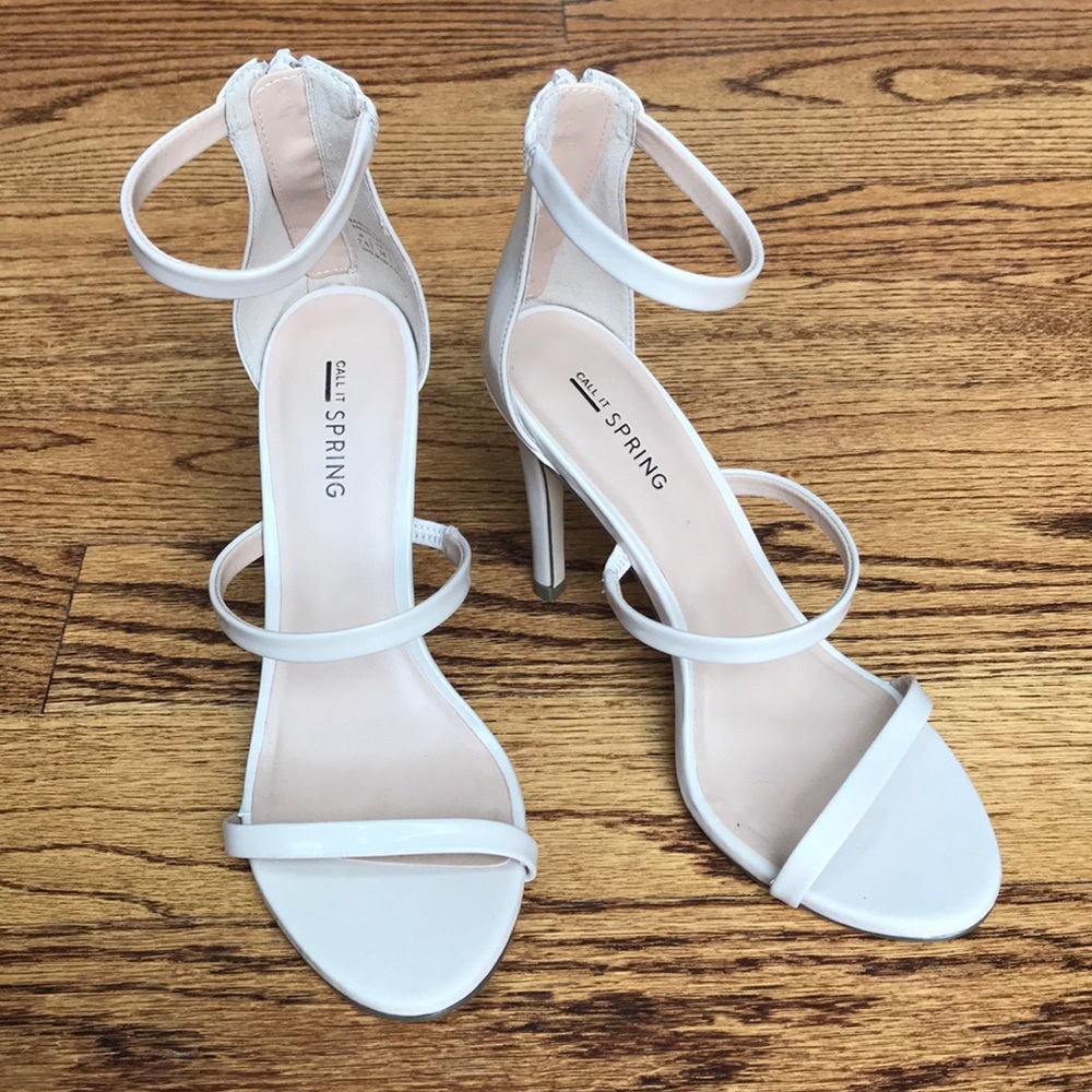 Call It Spring Astoelian Stiletto Heel Sandals - Nude 7.5